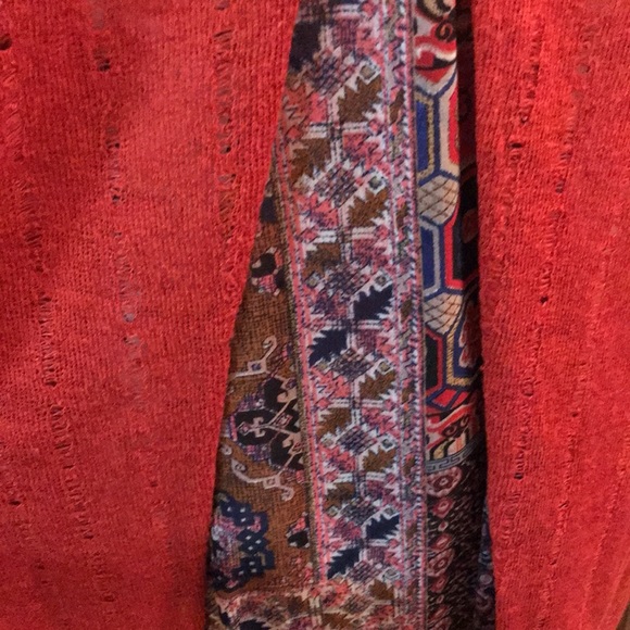 Miss Me Rust Embellished Boho High Low Cardigan - Picture 6 of 12